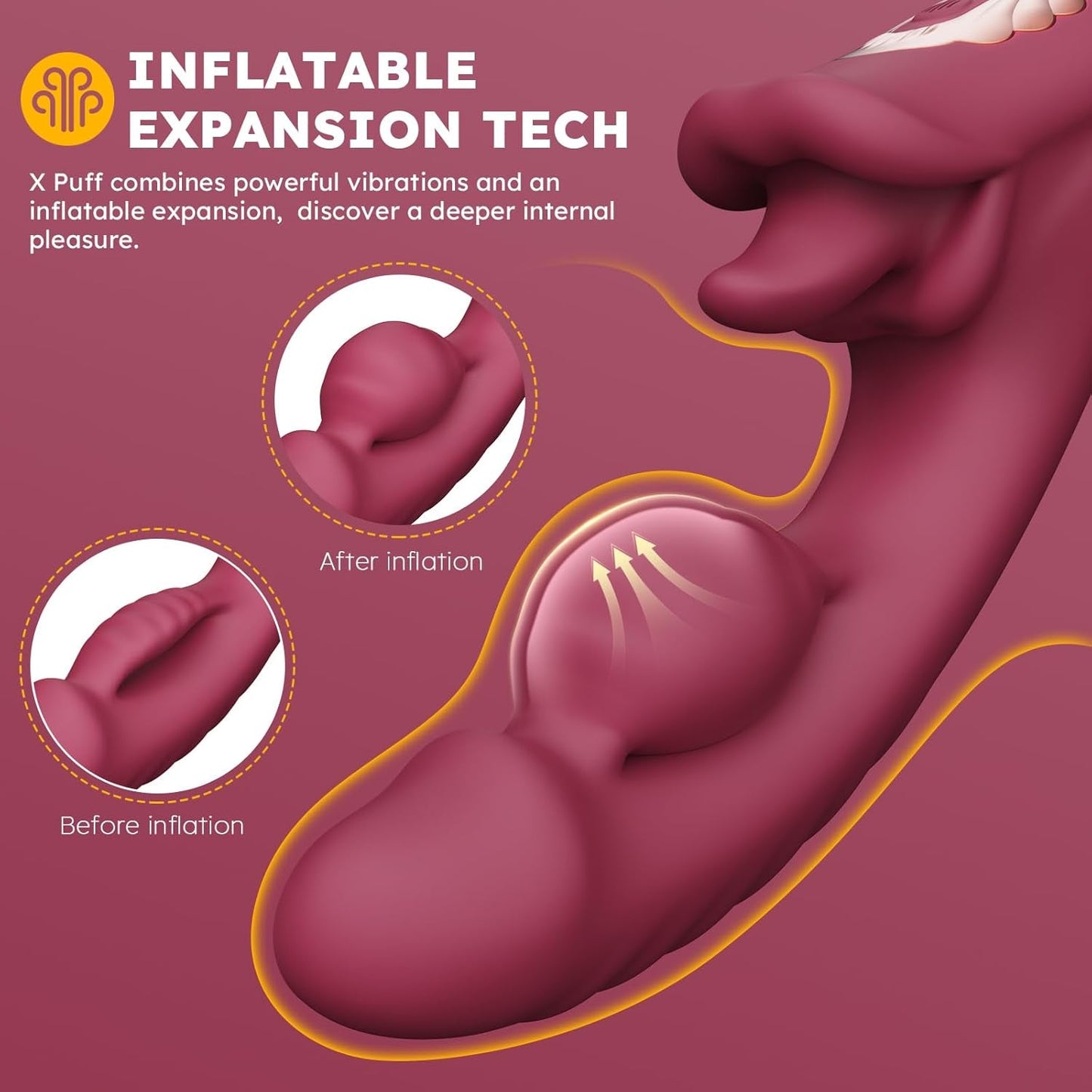 InflataLick Inflatable Licking G - Spot Vibrator - Vixen | Nova Network