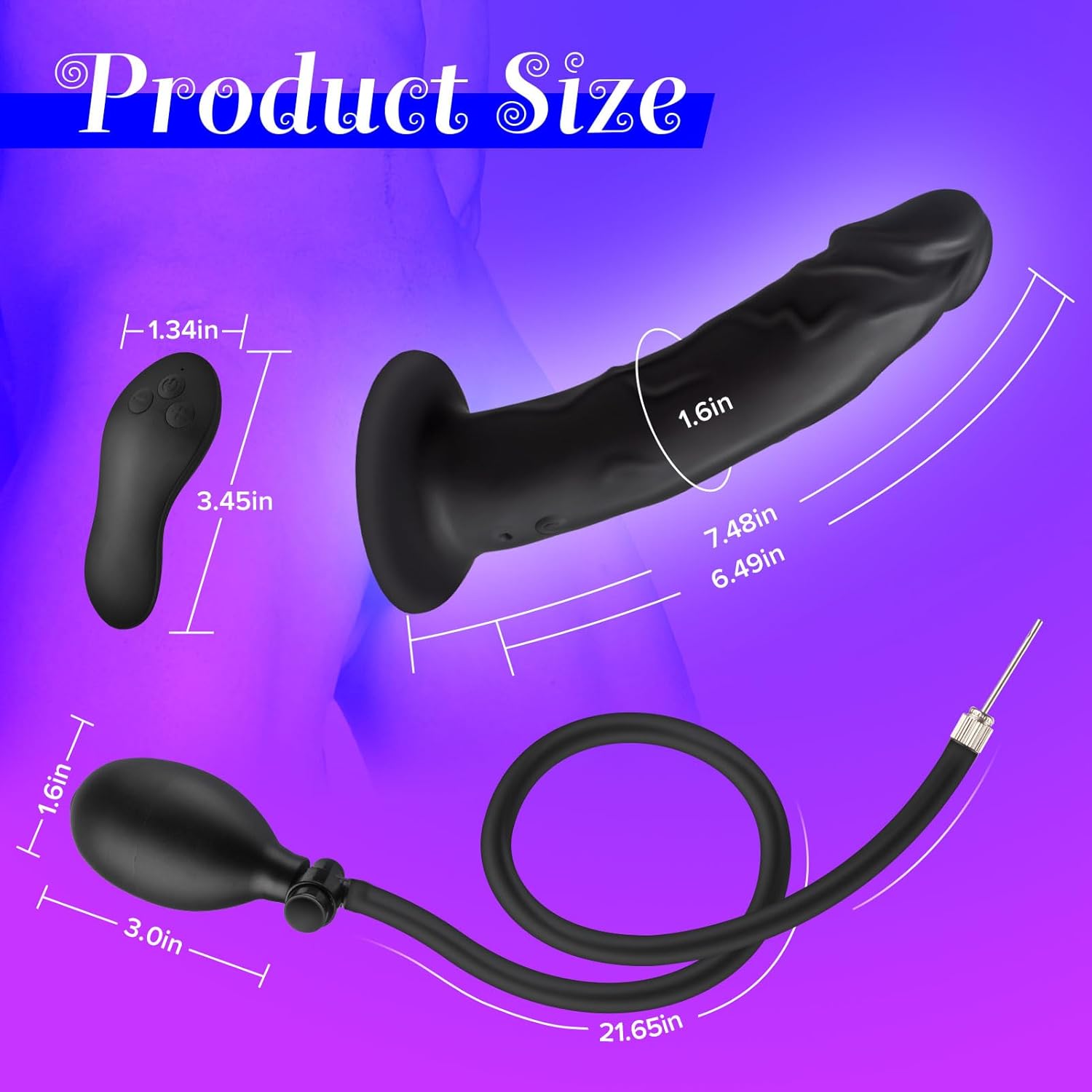 Prostate Vibrator - Inflatable Dildo with 10 Vibration Modes Vixen | Nova Network Prostate Vibrator - Inflatable Dildo with 10 Vibration Modes Vixen | Nova Network