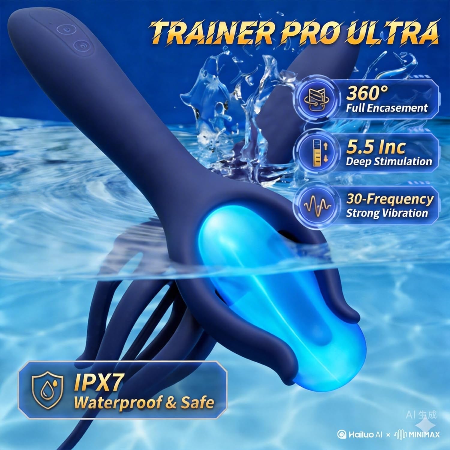 InnerPulse 5.5” Silicone Urethral Male Trainer Vibrator - Vixen | Nova Network