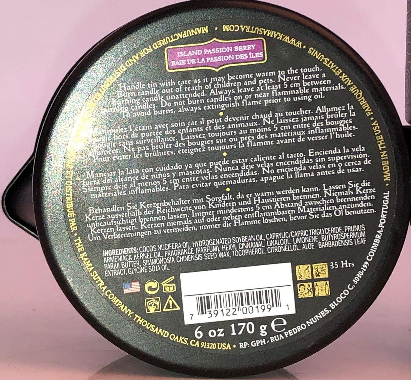Island Passion Berry Sensual Massage Candle - Vixen | Nova Network