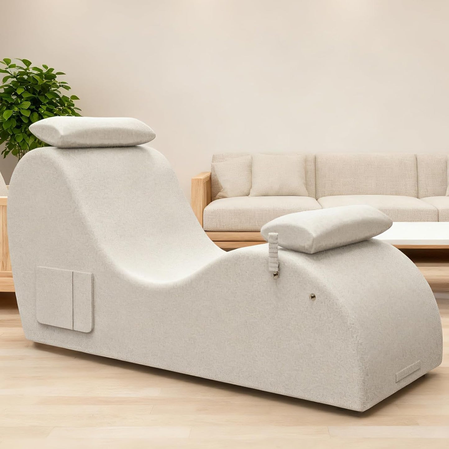 IvoryArc Light Beige Sex Chaise Lounge Chair - Vixen | Nova Network