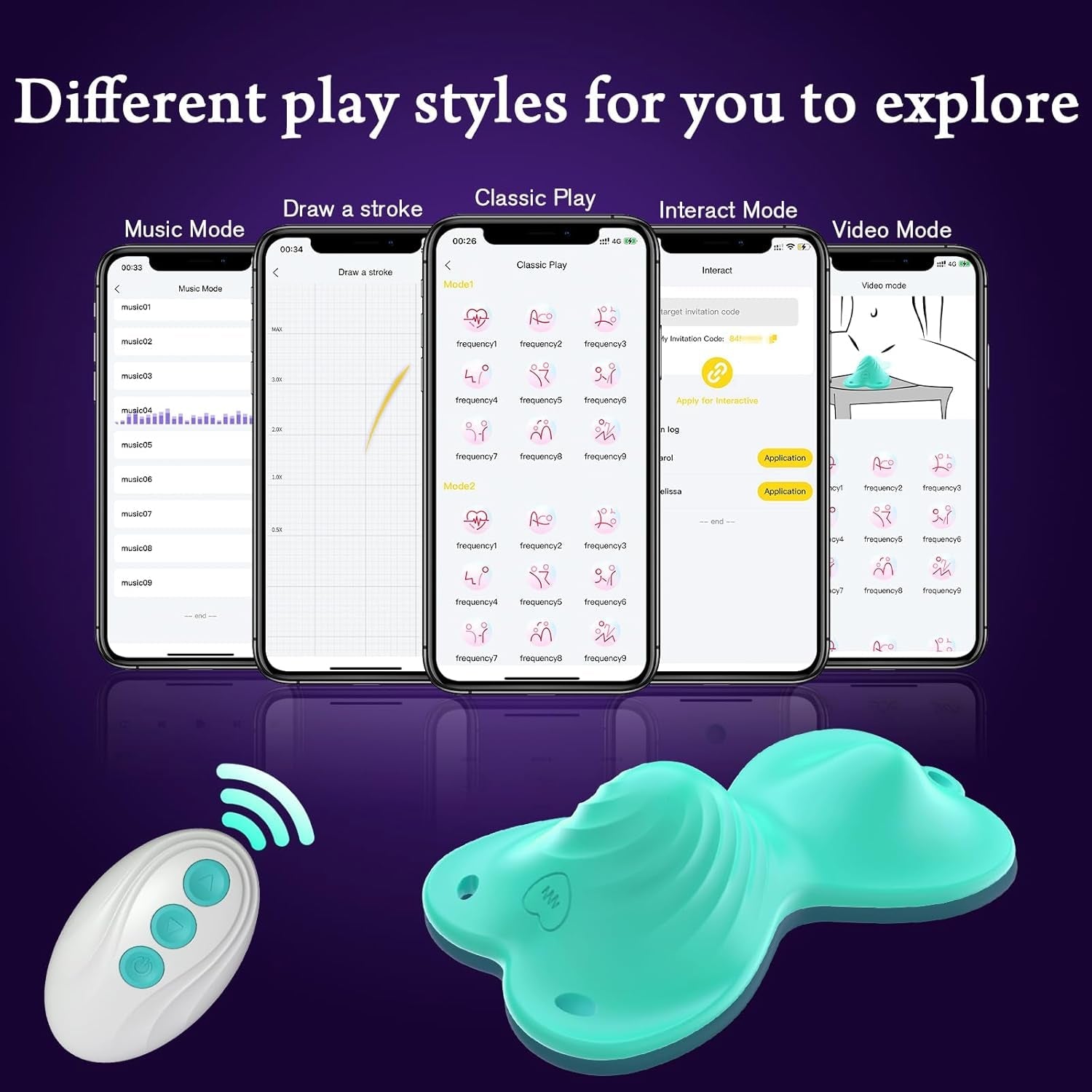 JadeFlutter App Controlled Butterfly Ride - On Vibrator - Vixen | Nova Network