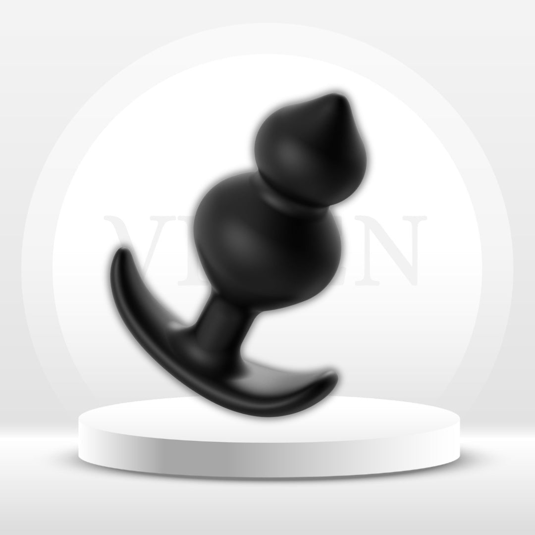 KineticCore Weighted Silicone Butt Plug – Dual Rolling Balls, T-Base - Vixen Adult Playroom