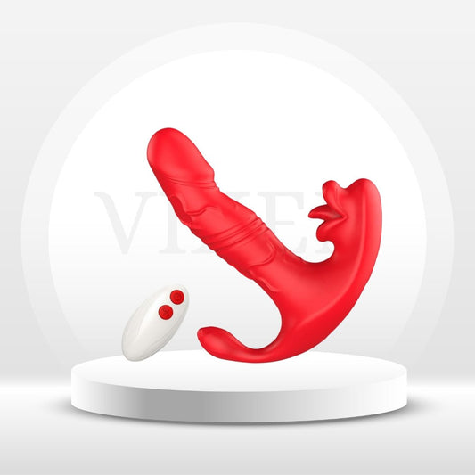 KissPulse 3 - in - 1 Licking & Thrusting Toy - Vixen | Nova Network