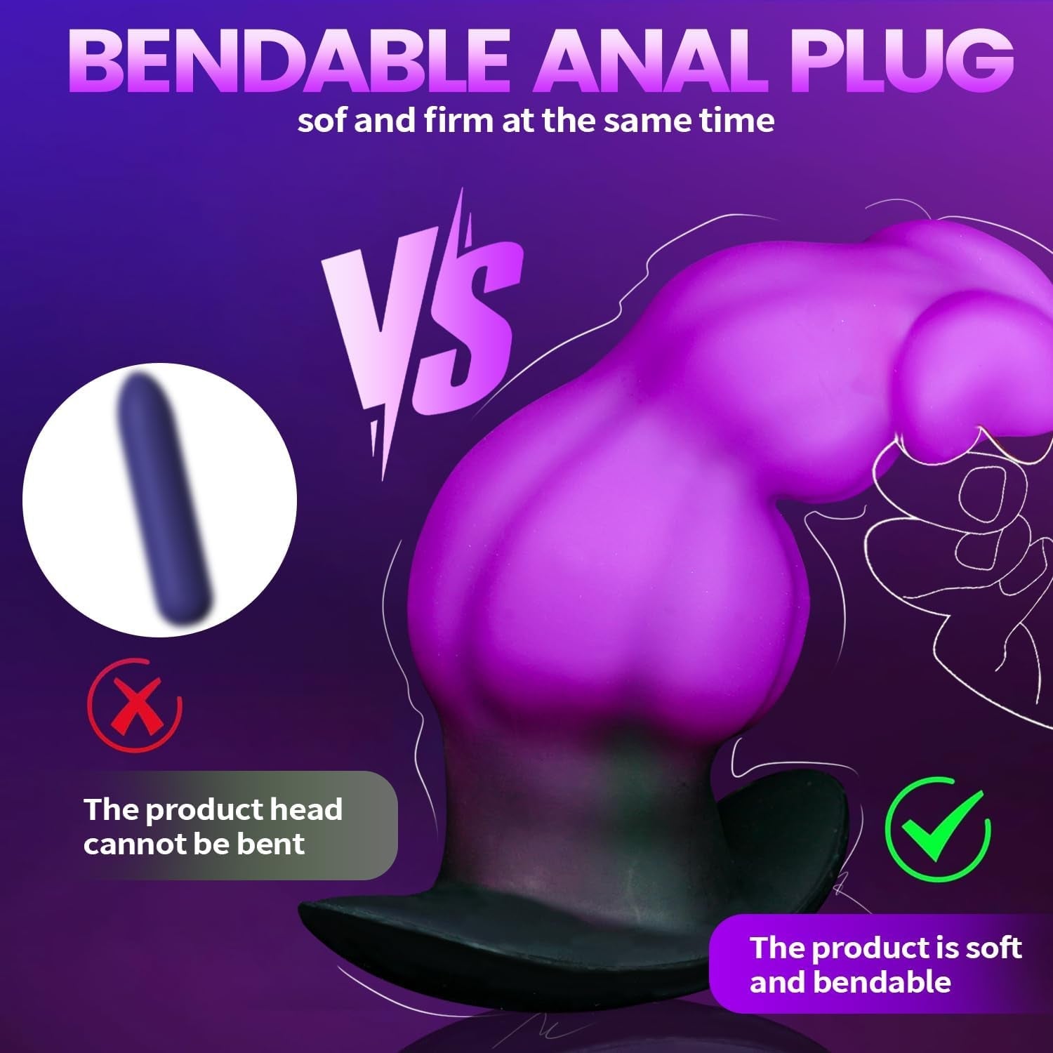 KnotRush Large Vibrating Butt Plug & Prostate Massager - Vixen | Nova Network
