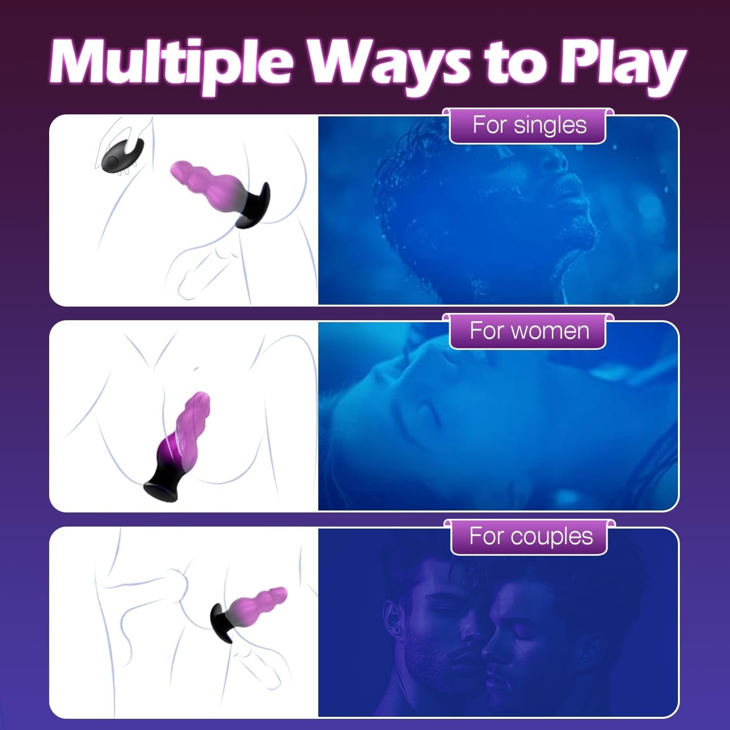 KnotRush Large Vibrating Butt Plug & Prostate Massager - Vixen | Nova Network