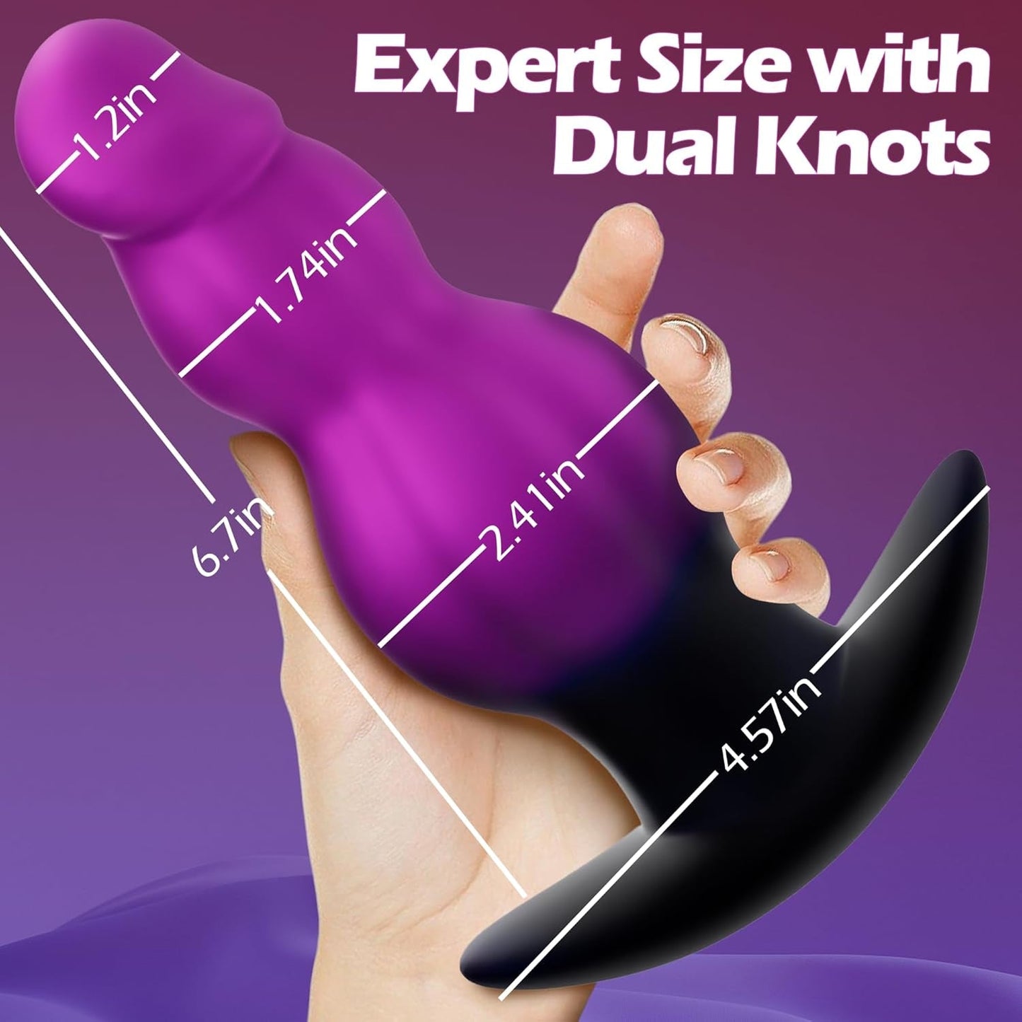 KnotRush Large Vibrating Butt Plug & Prostate Massager - Vixen | Nova Network