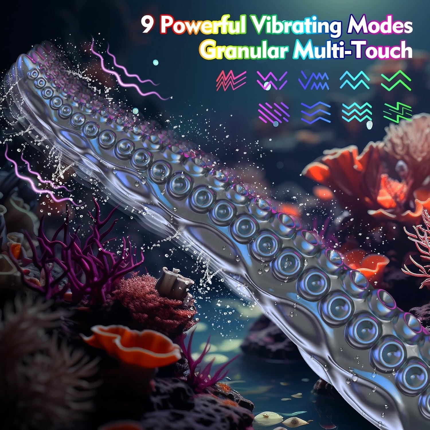 KrakenBloom 10.7" Tentacle Dildo Vibrator 9 Modes - Vixen | Nova Network