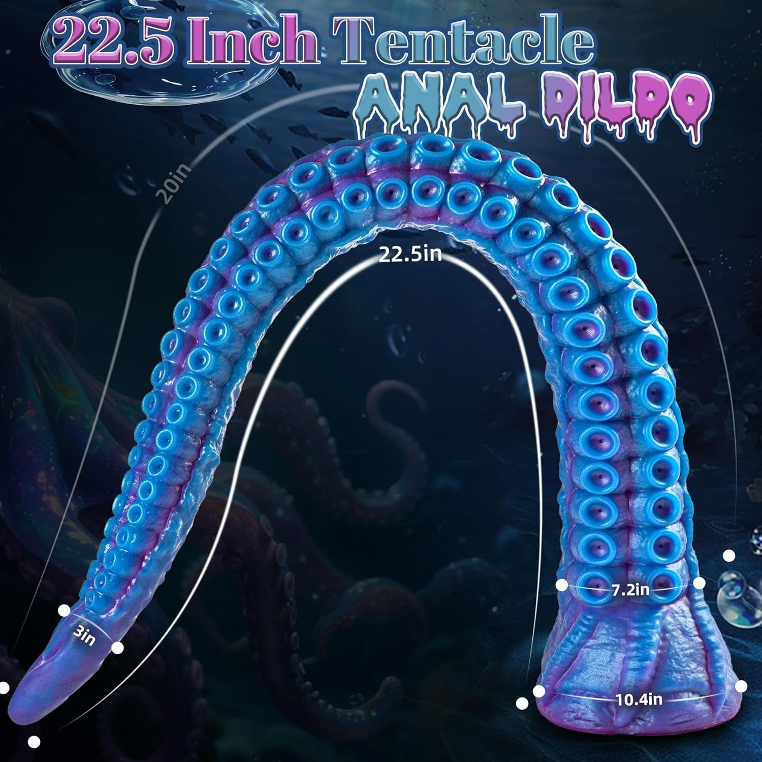 KrakenCoil 22.5" XL Tentacle Fantasy Dildo Suction - Vixen | Nova Network