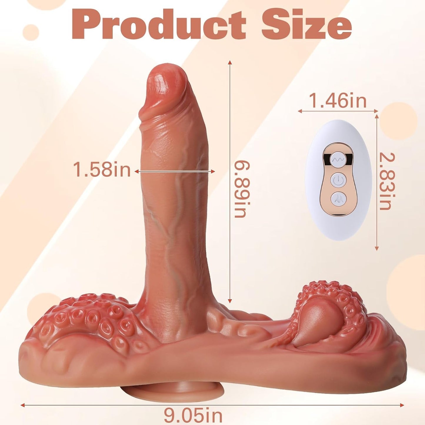 KrakenRide Monster Sit & Ride Dildo – Remote, 3 Thrust & 10 Vibe - Vixen Adult Playroom