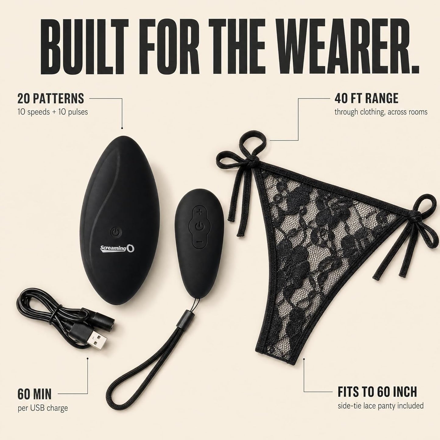 LaceLink Remote Control Panty Vibrator Set - Vixen | Nova Network