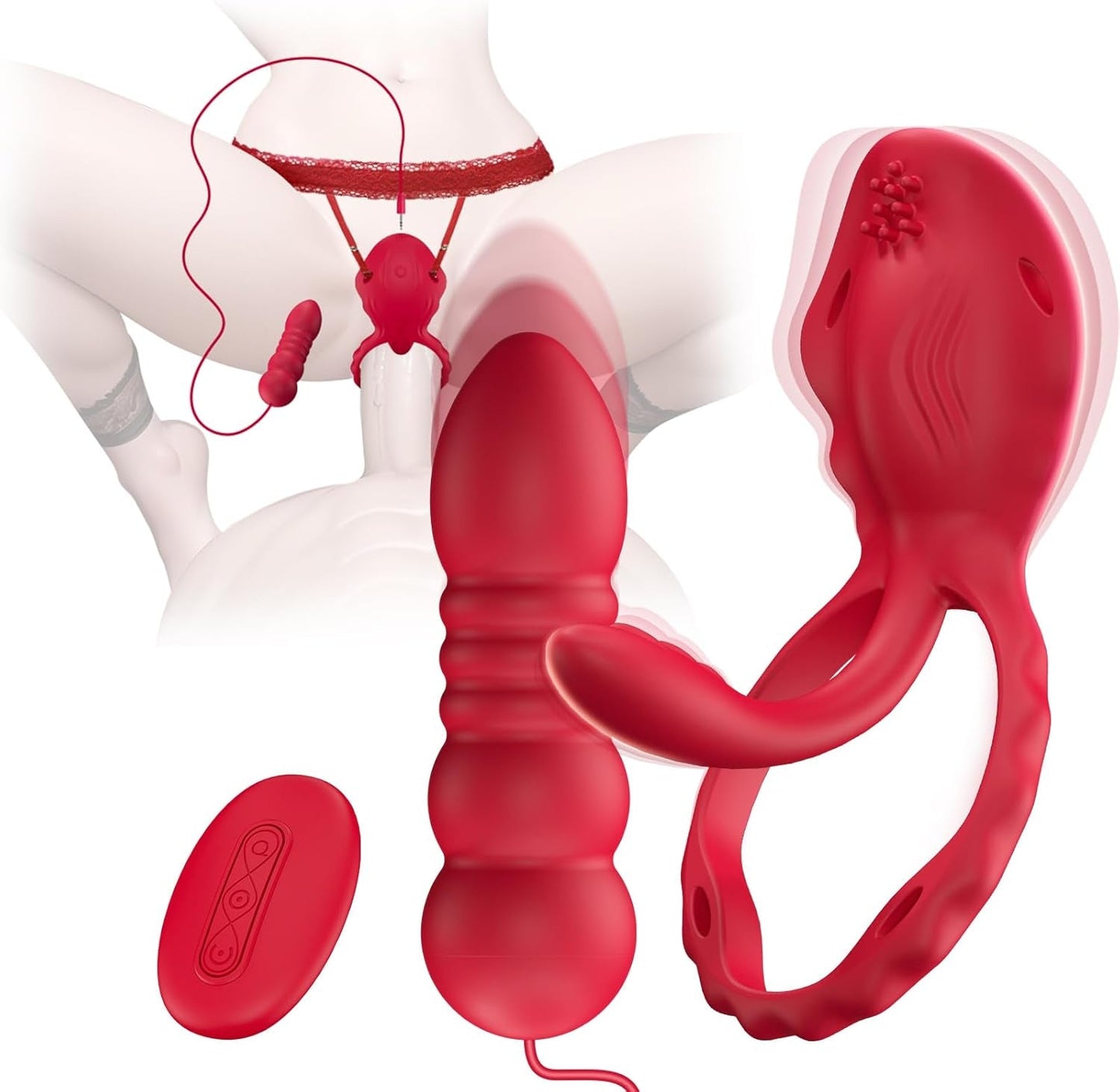 LaceThrust Couples Thrusting Massager Vibrating Ring - Vixen | Nova Network