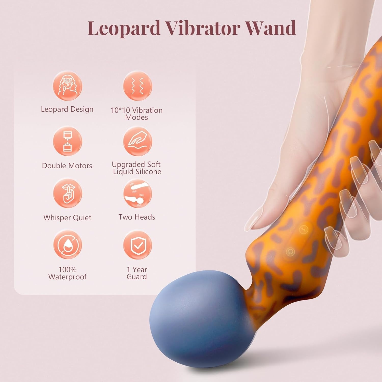 LeopardLush Dual - Headed G - Spot Vibrator Wand - Vixen | Nova Network
