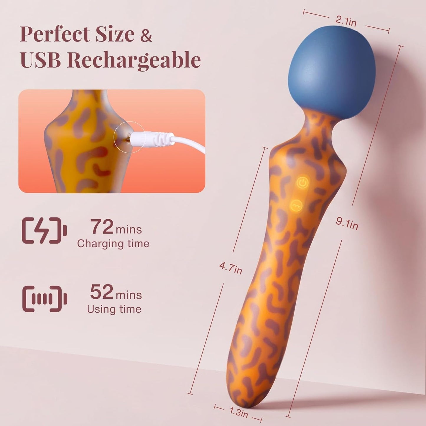 LeopardLush Dual - Headed G - Spot Vibrator Wand - Vixen | Nova Network