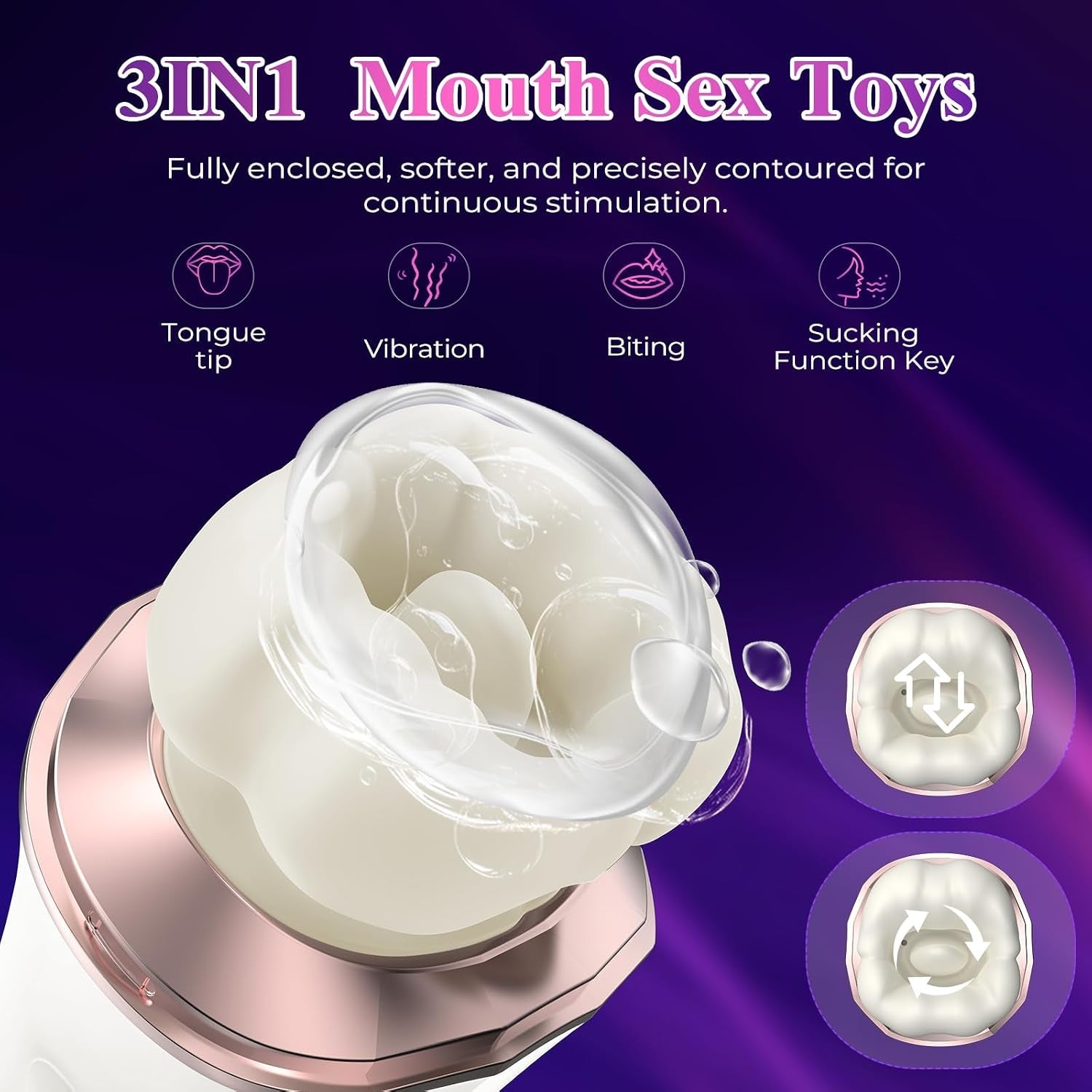 Lick & Bloom 3-in-1 Rose Sucker – Suck, Lick, Vibrate with App Control - Vixen Adult Playroom