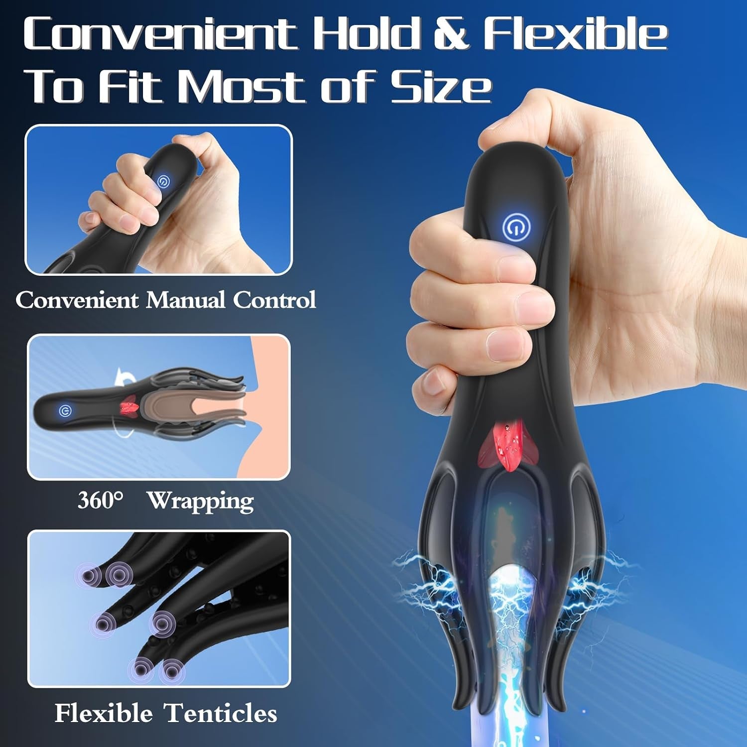 Lick & Stroke 3-in-1 Male Vibrator – Tongue Licking Trainer, 10 Modes - Vixen Adult Playroom