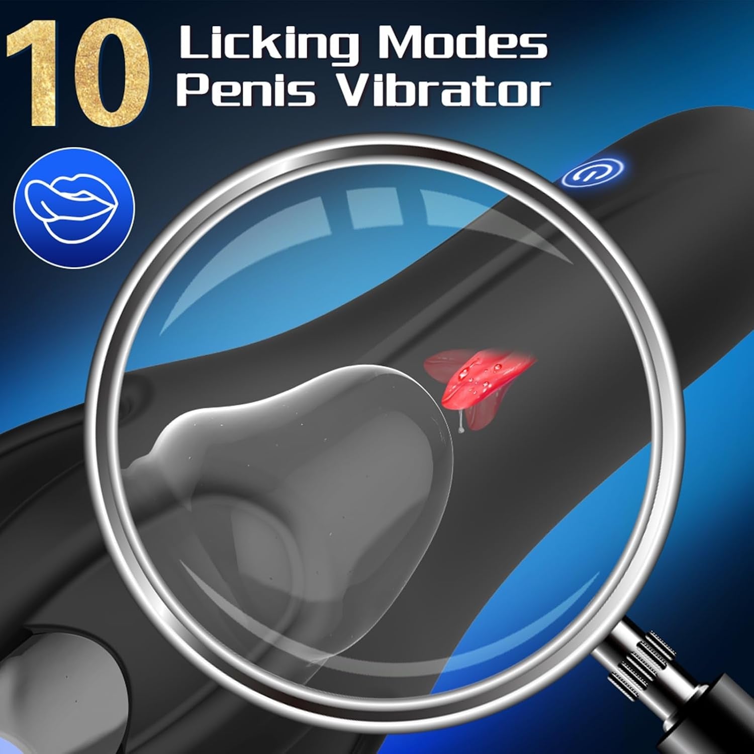 Lick & Stroke 3-in-1 Male Vibrator – Tongue Licking Trainer, 10 Modes - Vixen Adult Playroom