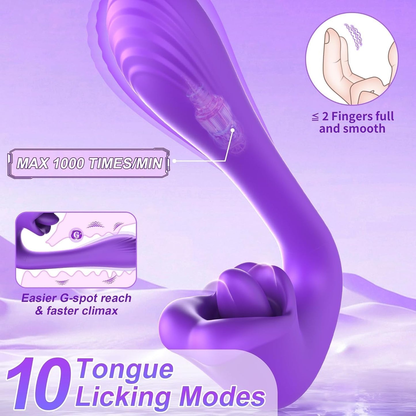 LickAura Tongue G - Spot Vibrator, 20 Modes - Vixen | Nova Network