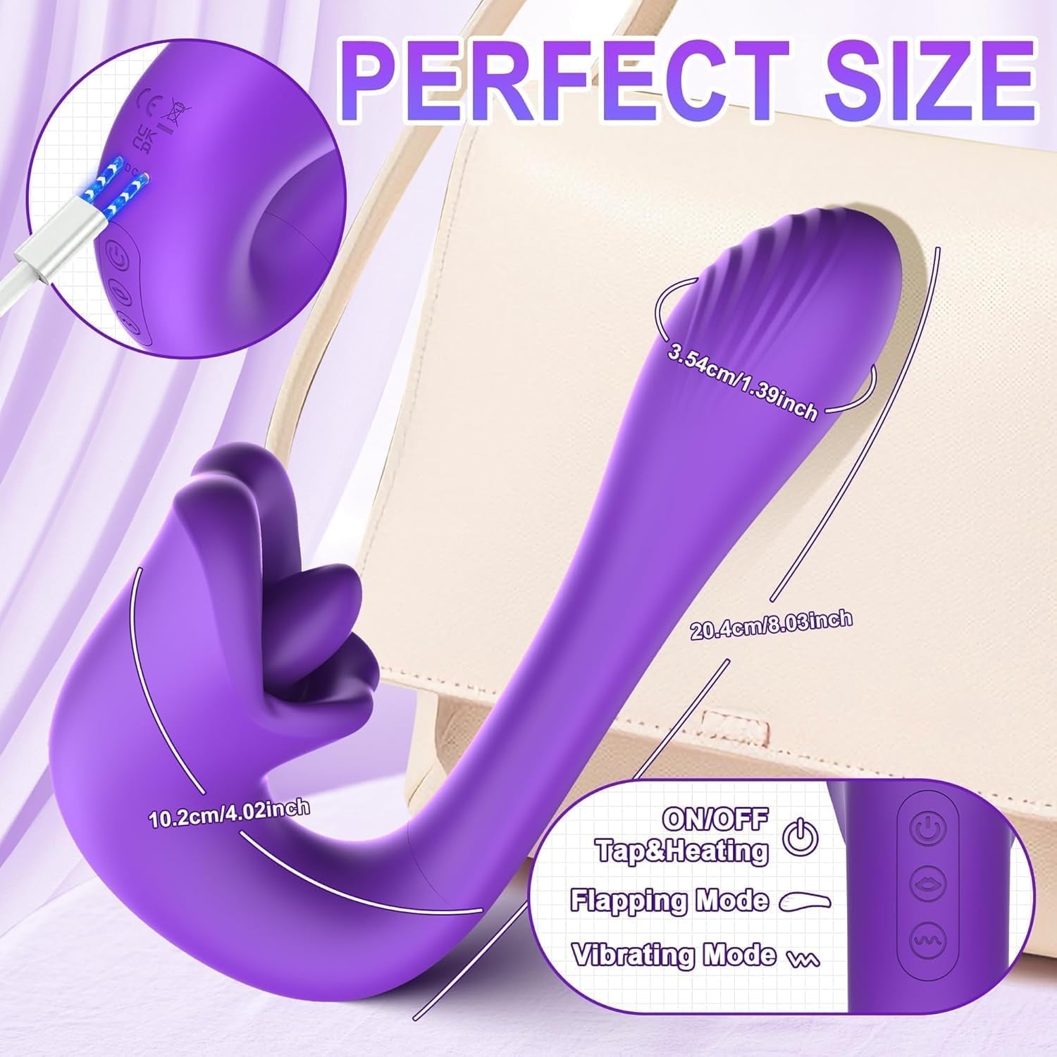LickAura Tongue G - Spot Vibrator, 20 Modes - Vixen | Nova Network