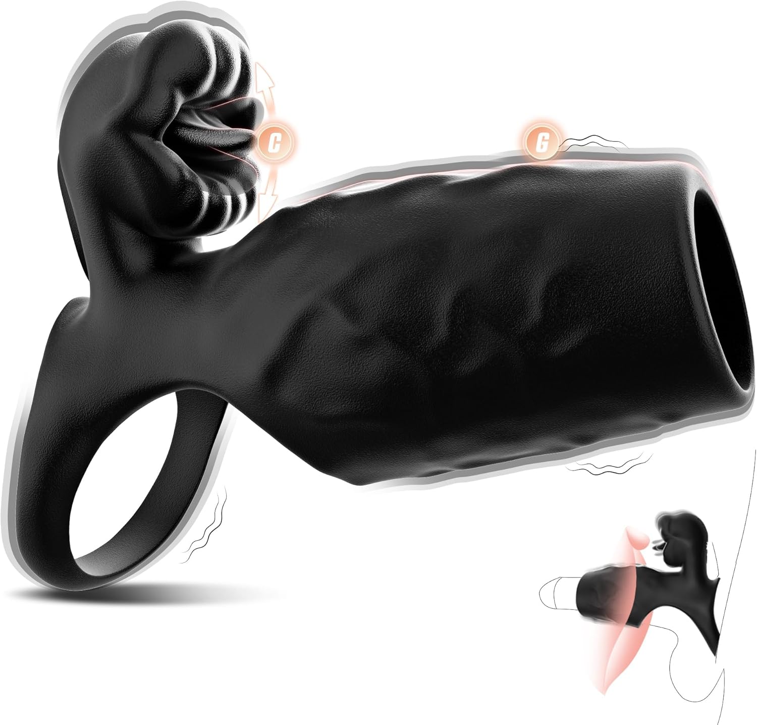 LickLock Dual Stimulation Penis Sleeve - Vixen | Nova Network