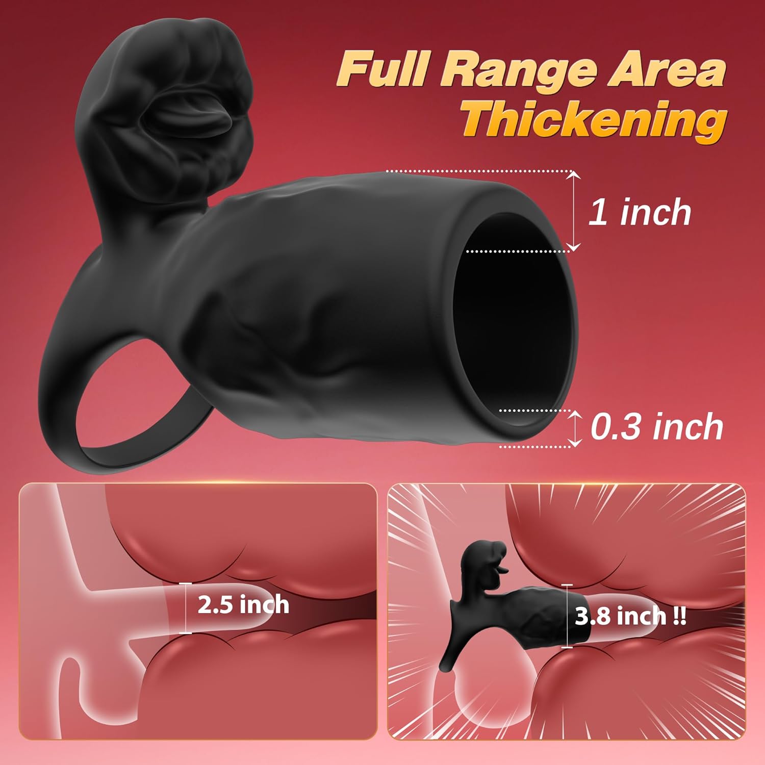 LickLock Dual Stimulation Penis Sleeve - Vixen | Nova Network