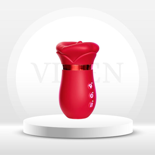 LickLure 5 - in - 1 Rose Sucking Vibrator - Vixen | Nova Network