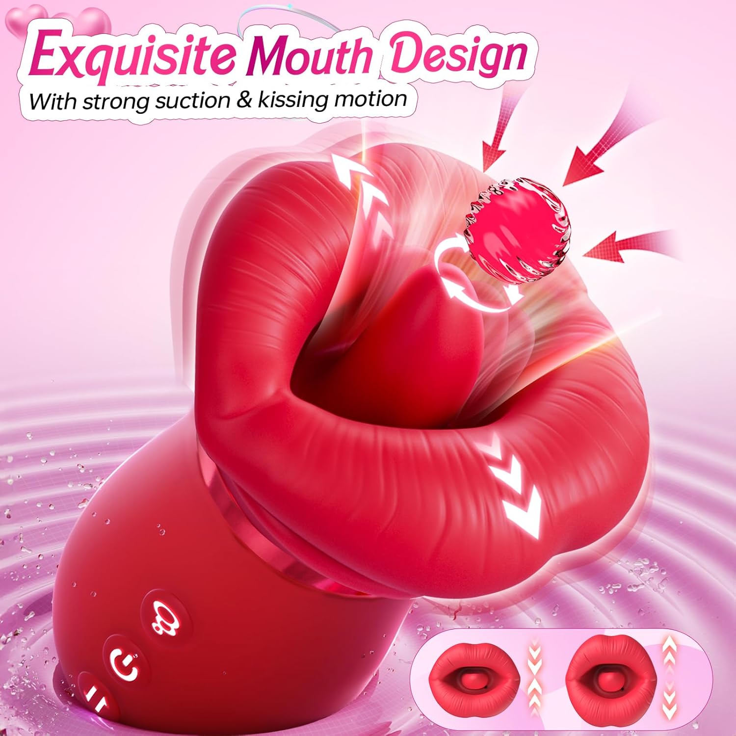 LickLure 5 - in - 1 Rose Sucking Vibrator - Vixen | Nova Network