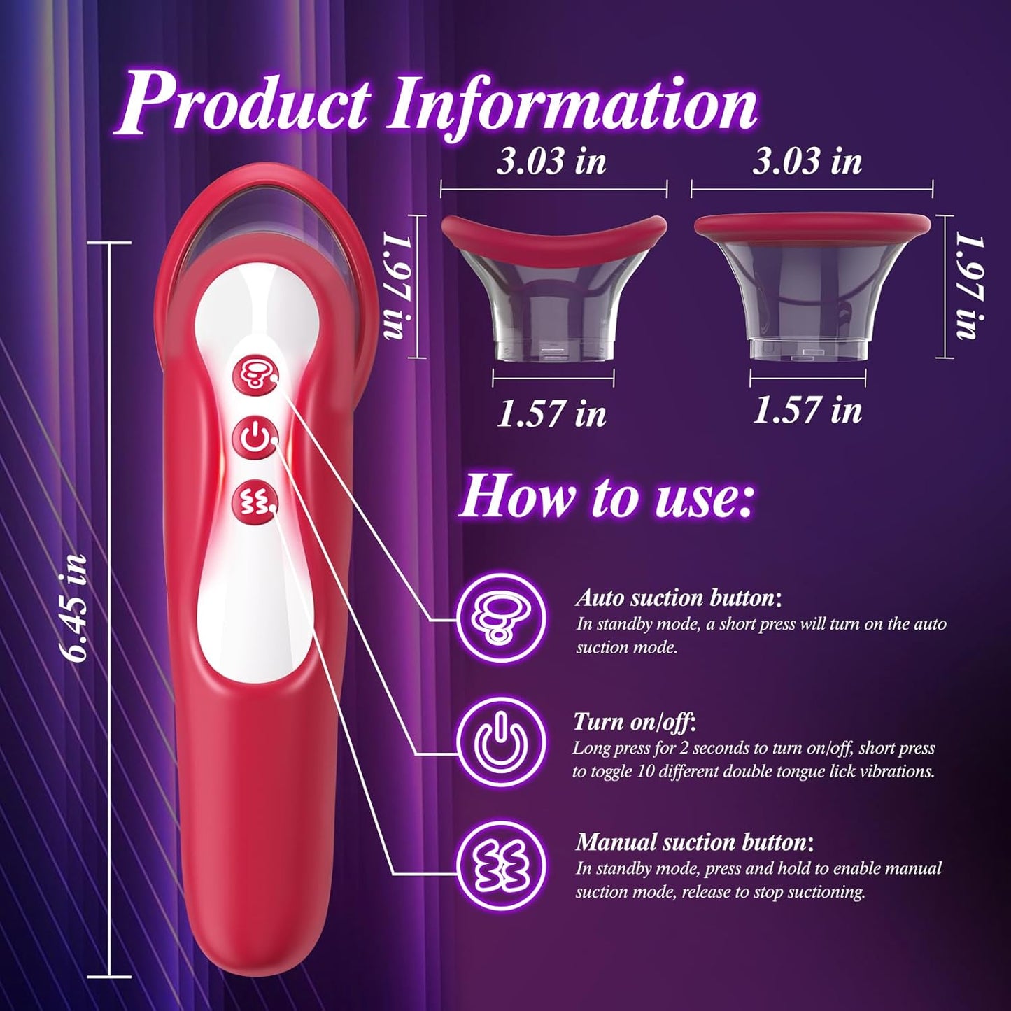 LickLuxe Clit & Nipple Licking Suction Vibrator - Vixen | Nova Network