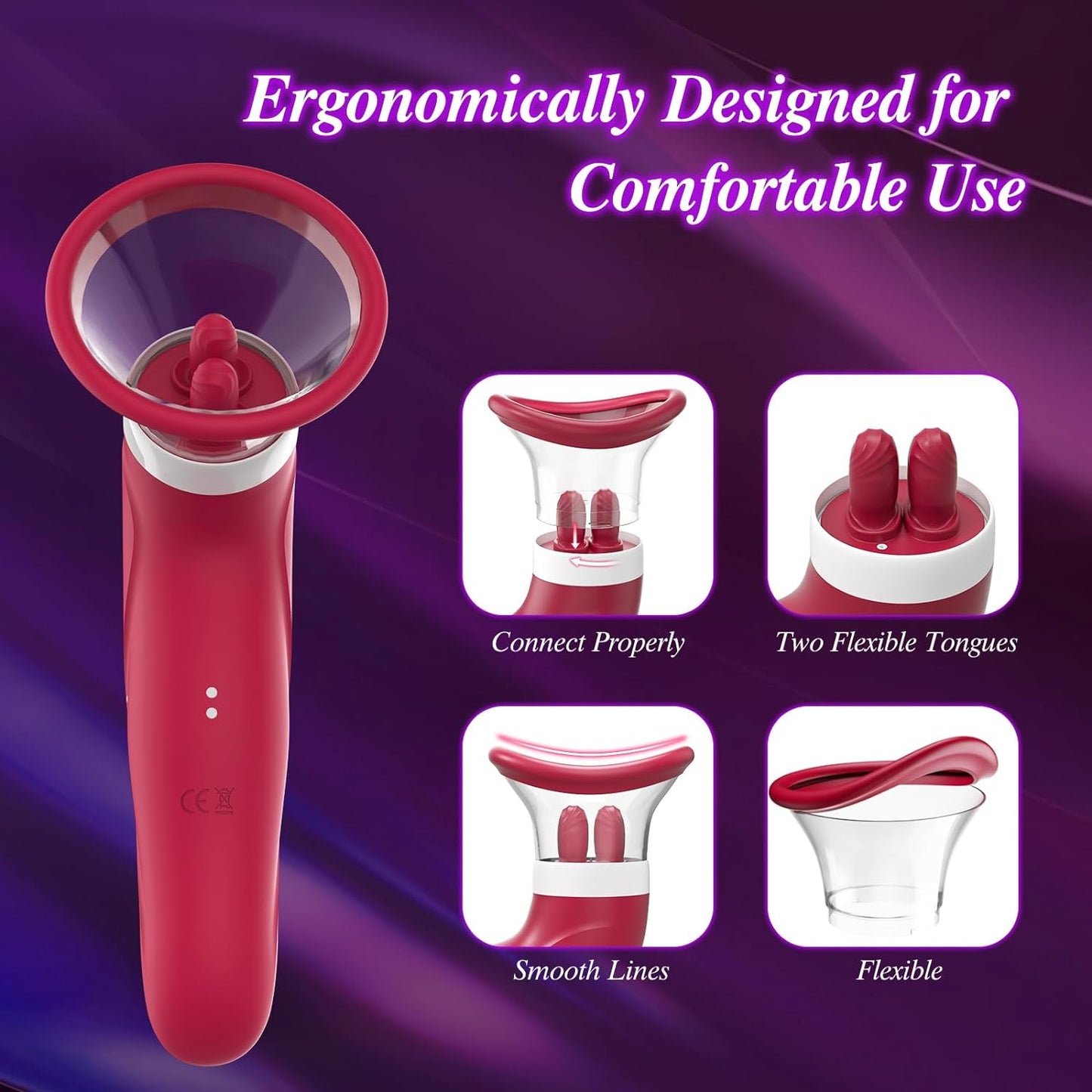 LickLuxe Clit & Nipple Licking Suction Vibrator - Vixen | Nova Network