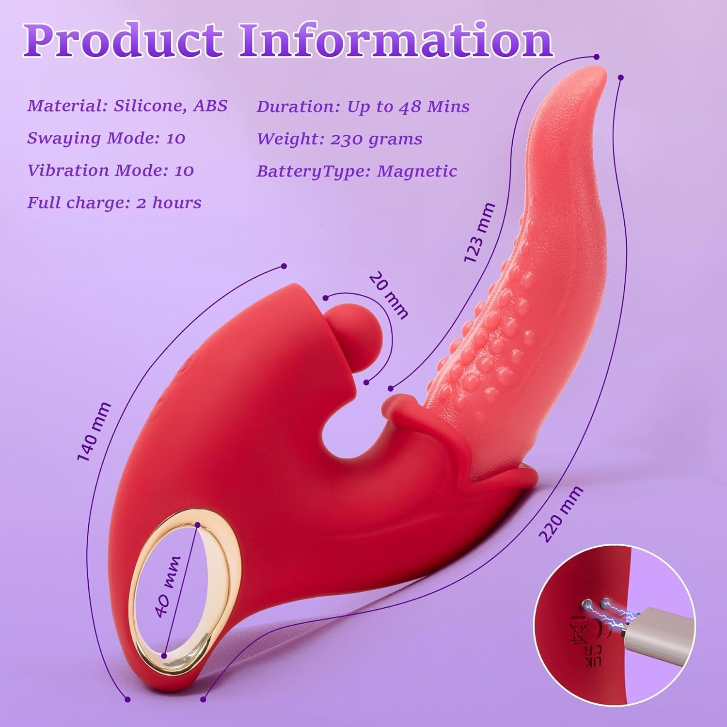 LickMotion Realistic Tongue Rabbit Vibrator - Vixen | Nova Network
