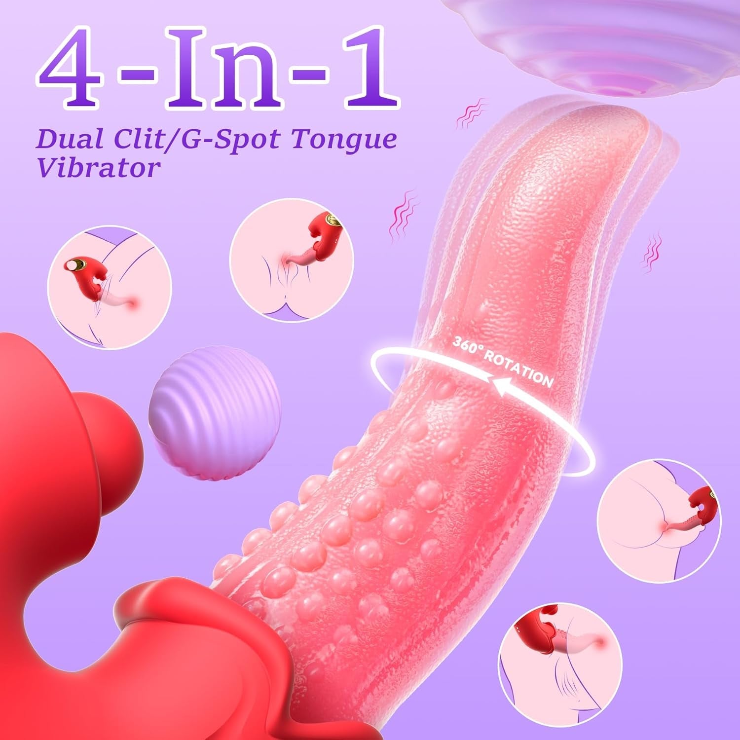 LickMotion Realistic Tongue Rabbit Vibrator - Vixen | Nova Network