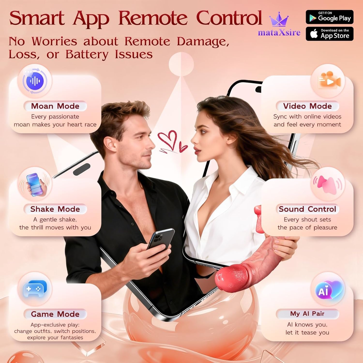 LickSync Thrusting AI Sync Licking Dildo Vibrator - Vixen | Nova Network
