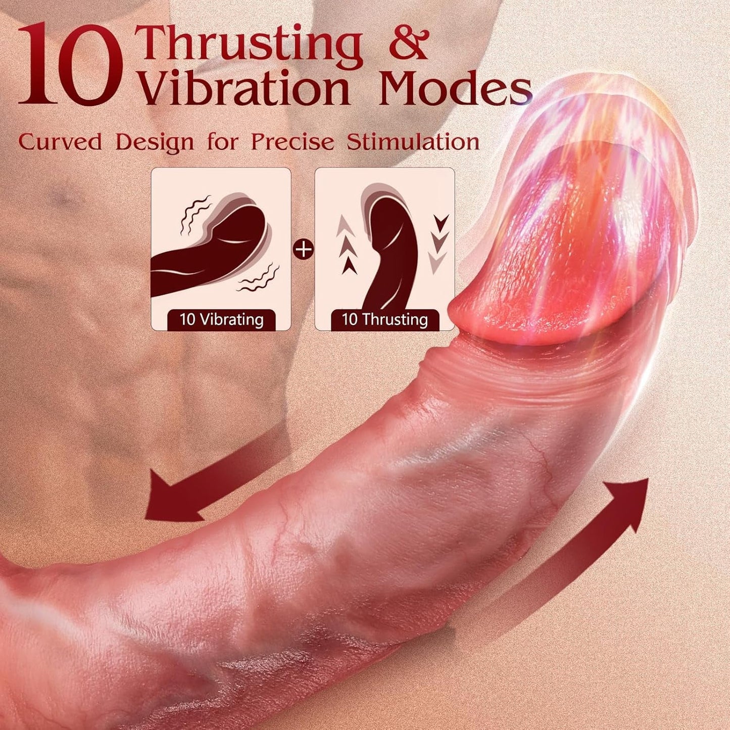 LickSync Thrusting AI Sync Licking Dildo Vibrator - Vixen | Nova Network