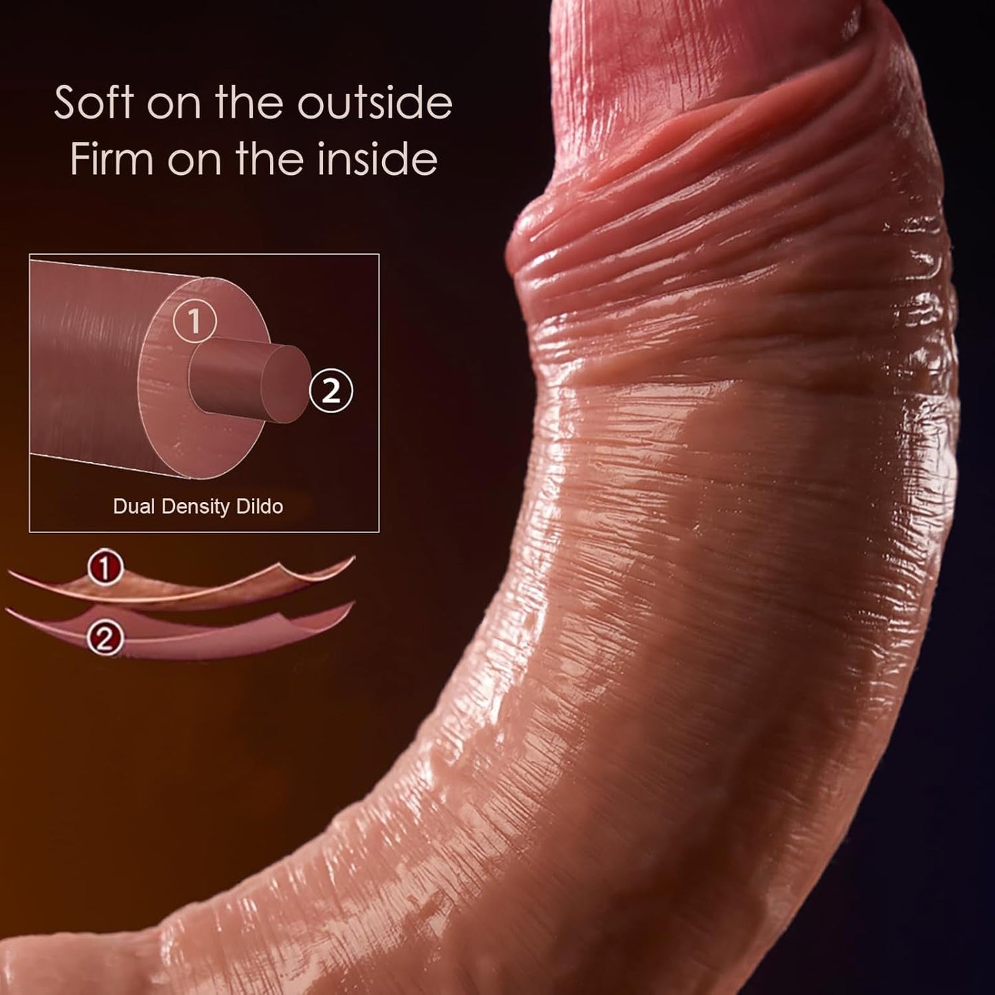 LifeLike 7.8" Dual-Layer Realistic Silicone Dildo - Vixen | Nova Network