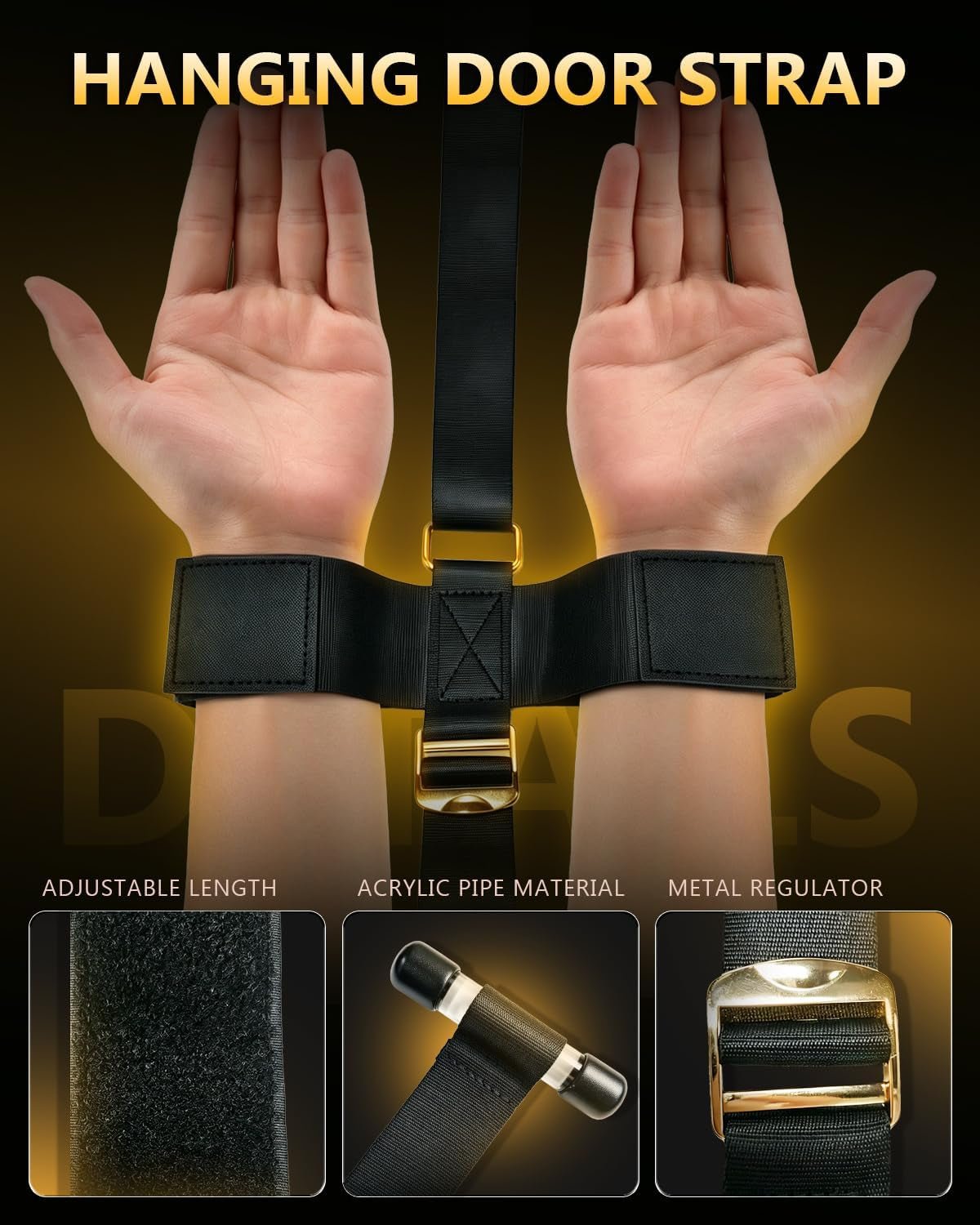 LiftLatch Door-Mounted Leg Cuff Sex Sling - Vixen Adult Playroom