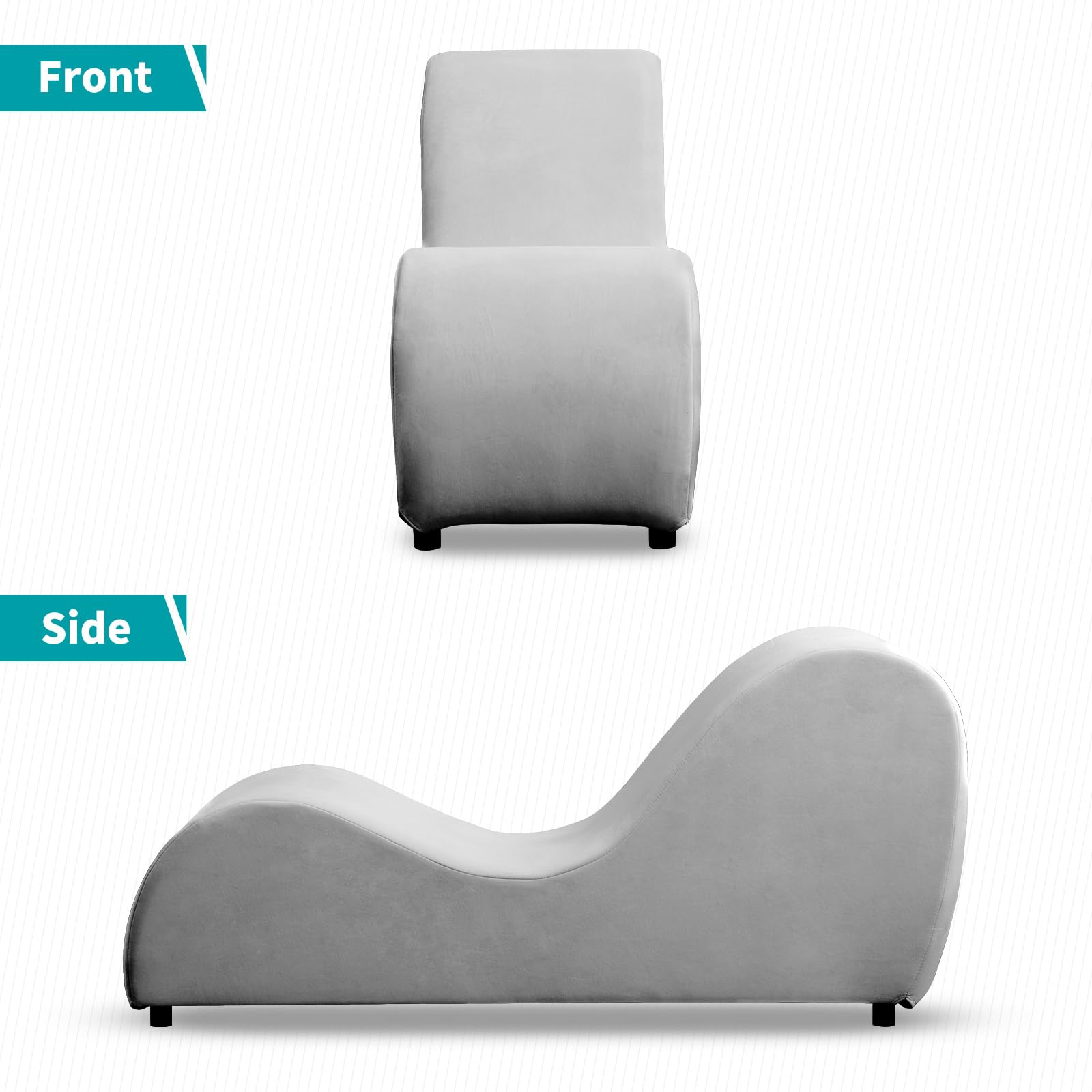 Light Gray S - Curve Seduction Chaise - Vixen | Nova Network