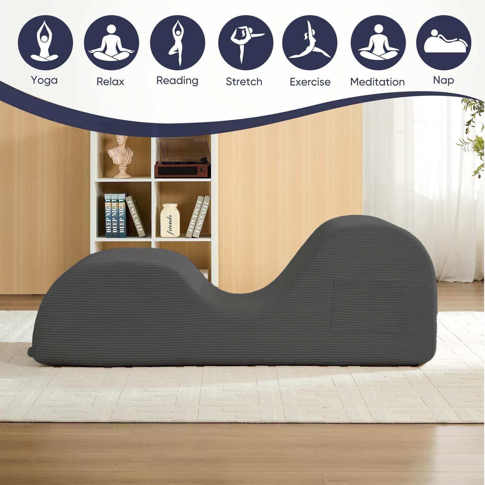 Light Gray Wide Corduroy Intimate Lounge Chair - Vixen | Nova Network