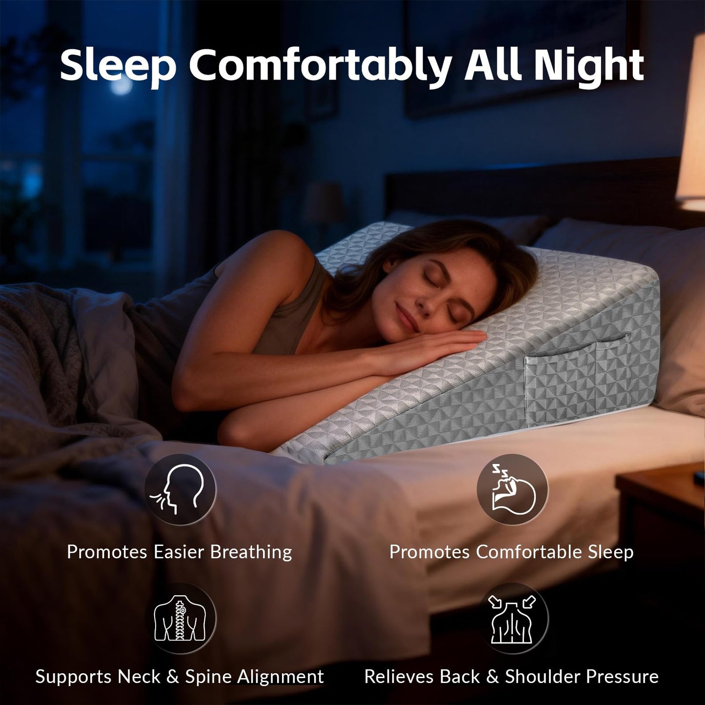 Light Grey Couples Intimate Support Wedge - Vixen | Nova Network