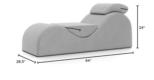Light Grey Luxury Intimate Lounge Chaise - Vixen | Nova Network
