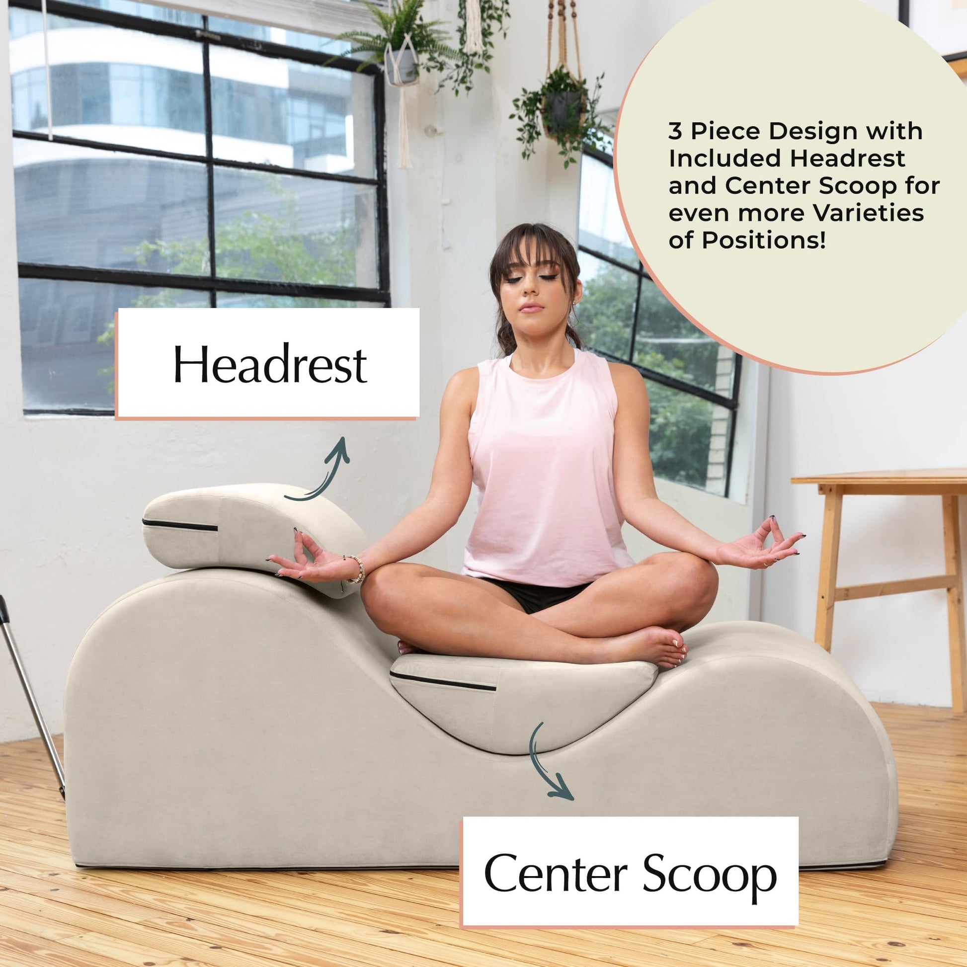 Light Grey Luxury Intimate Lounge Chaise - Vixen | Nova Network