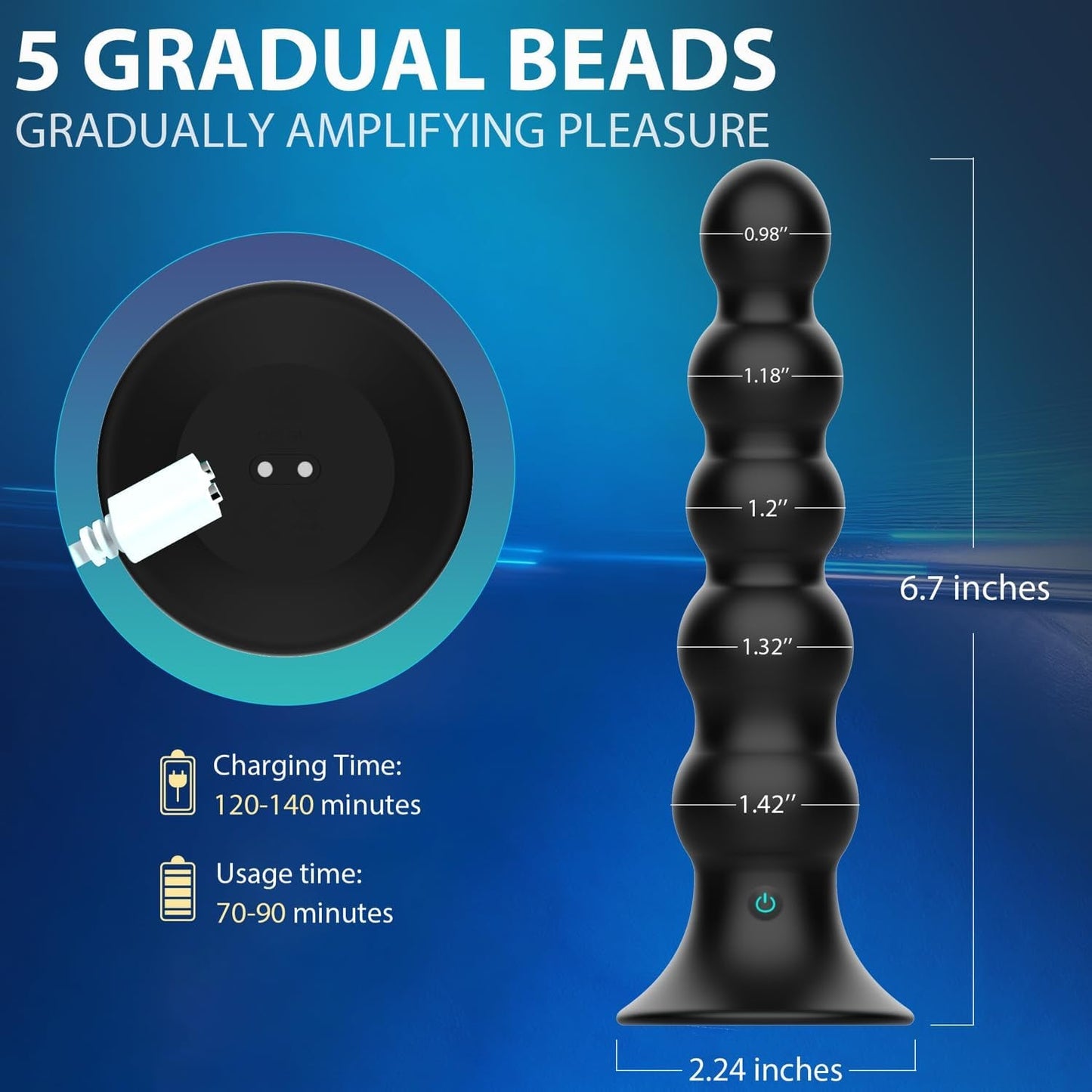 LinkLadder App - Controlled Anal Beads Prostate Plug - Vixen | Nova Network