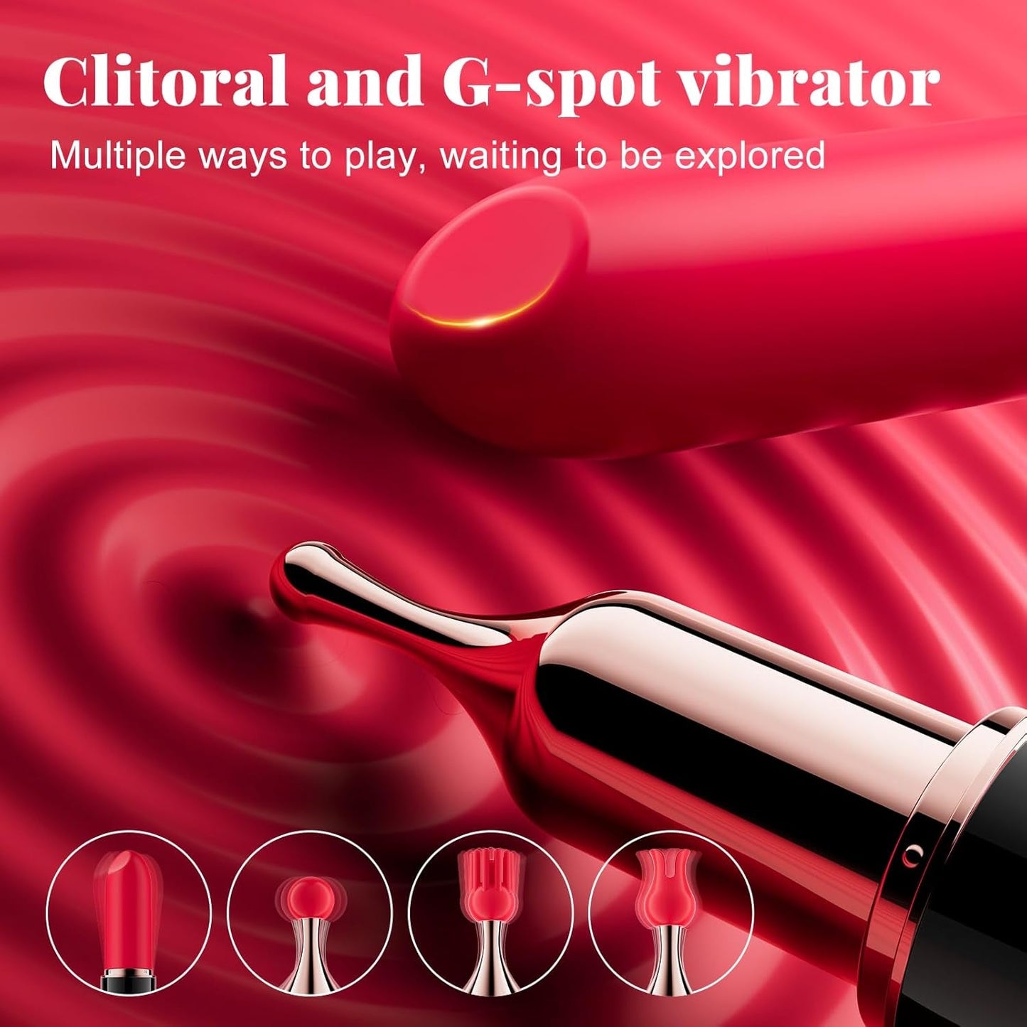 LipMuse Interchangeable Head Lipstick Bullet Vibrator - Vixen | Nova Network