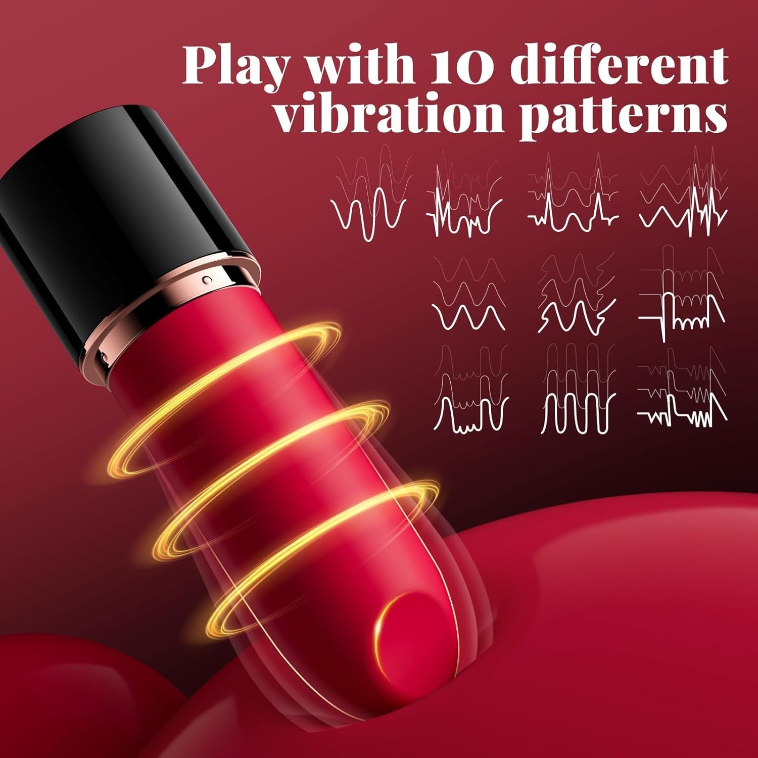 LipMuse Interchangeable Head Lipstick Bullet Vibrator - Vixen | Nova Network