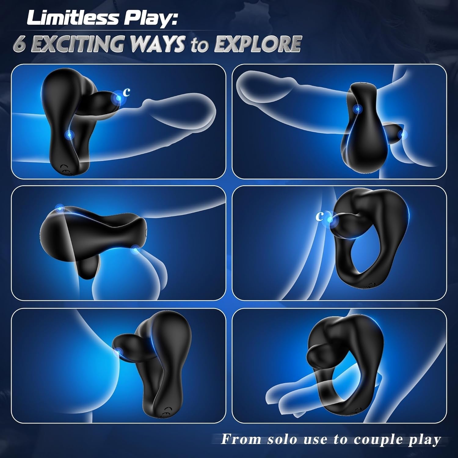 LipService Vibrating Couples Cock Ring 360° Adjustable 10 Modes - Vixen | Nova Network