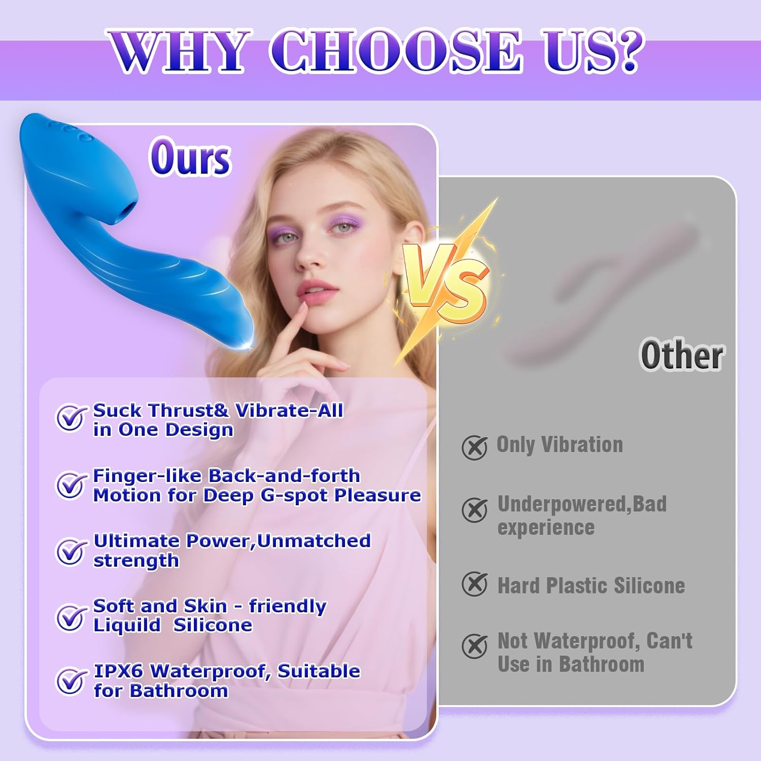 LiquidPulse 3 - in - 1 Triple - Pleasure Suction Vibrator - Vixen | Nova Network