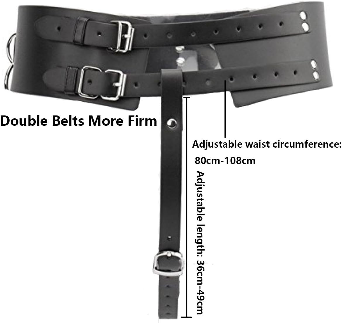 LockHold PU Leather Wand & Vibrator Harness Belt - Vixen Adult Playroom