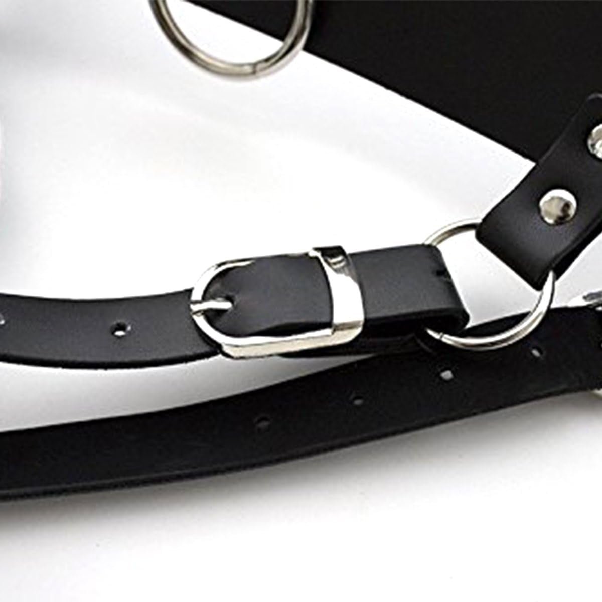 LockHold PU Leather Wand & Vibrator Harness Belt - Vixen Adult Playroom