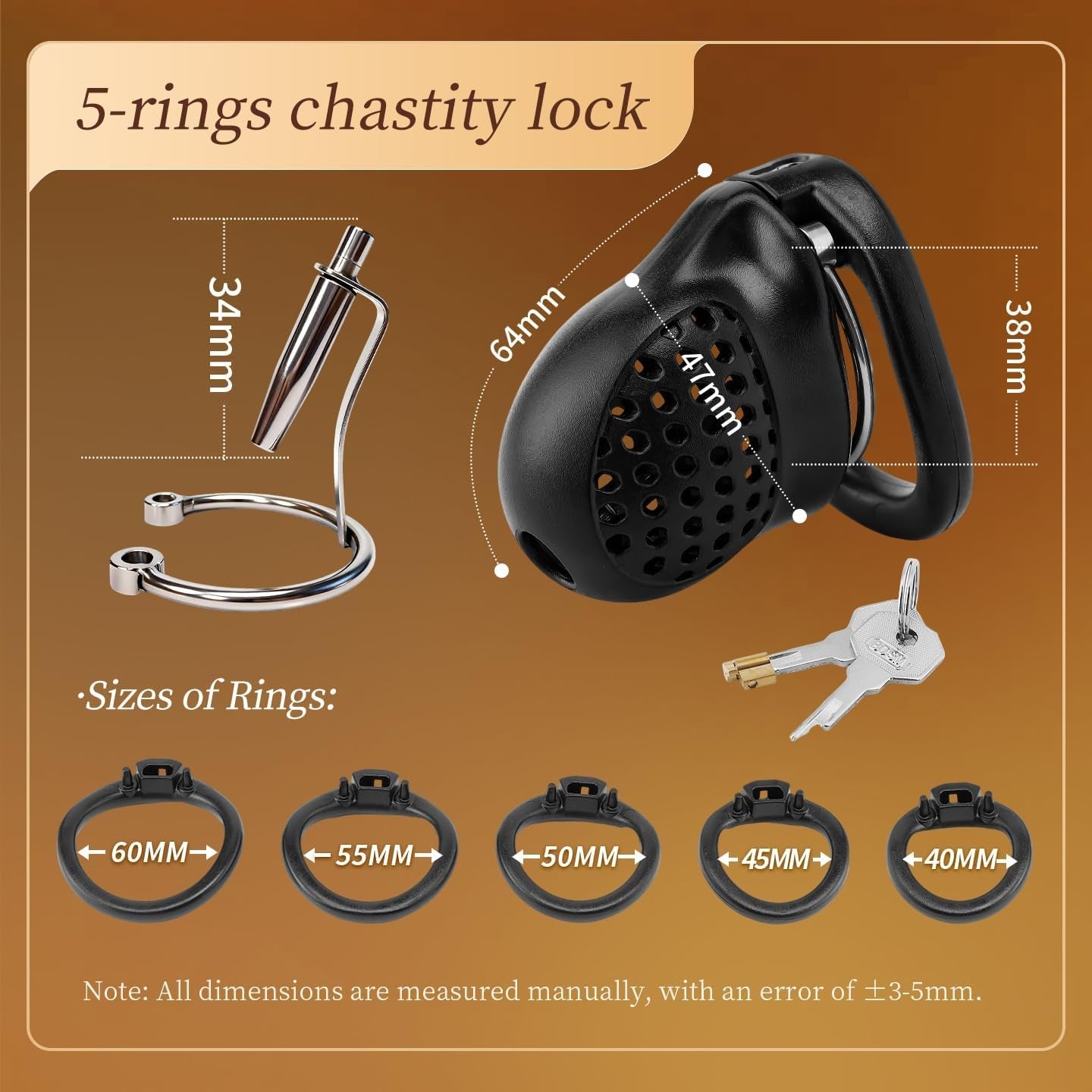 LockMaster Male Chastity Cage Kit & Urethral Sounds - Vixen | Nova Network