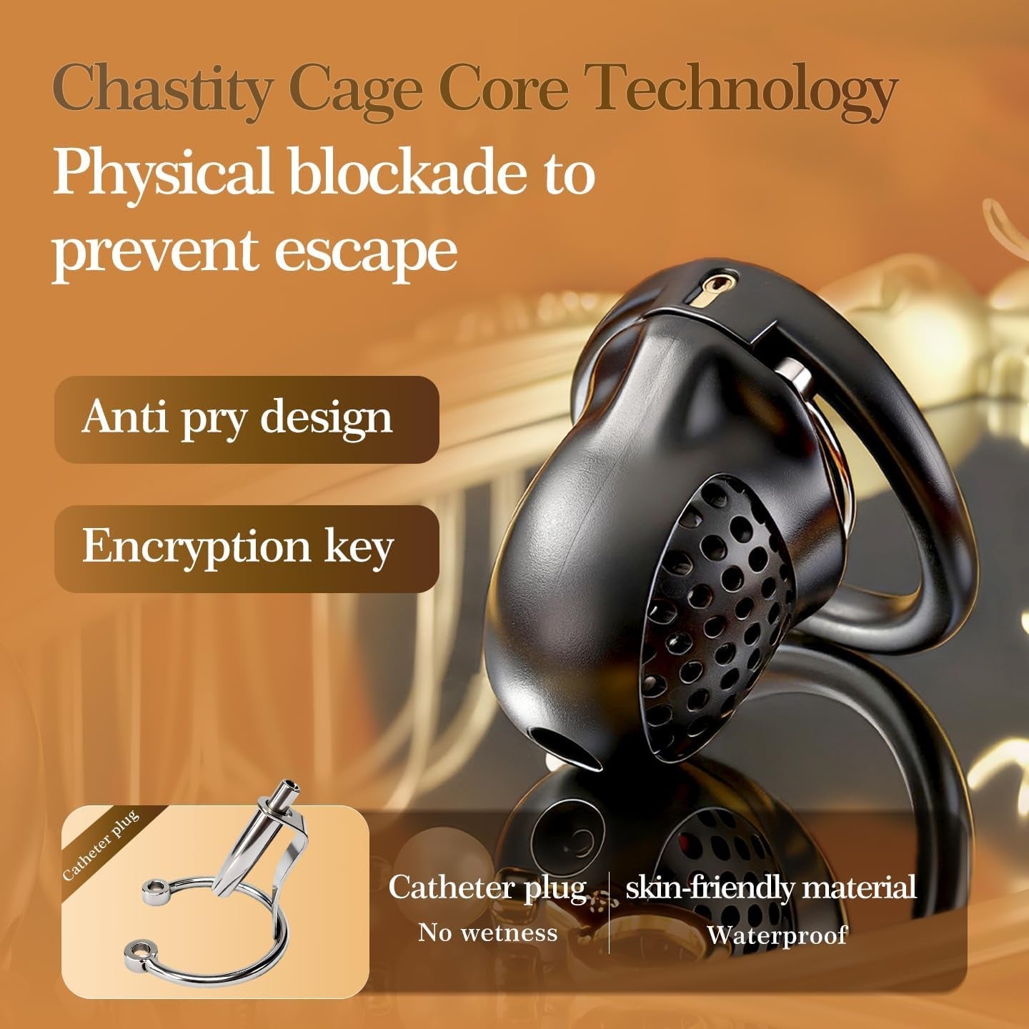 LockMaster Male Chastity Cage Kit & Urethral Sounds - Vixen | Nova Network