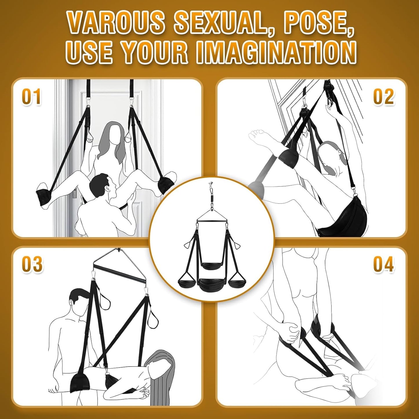 LockSpin 360° 2 - in - 1 Erotic Bondage Restraint Swing - Vixen | Nova Network
